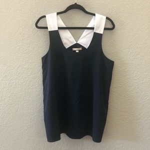 NWT Banana Republic Navy and White Tank Blouse